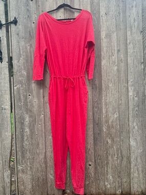 Sundry Coral Boat Neck Jumpsuit Size 2 Made in USA NWOT